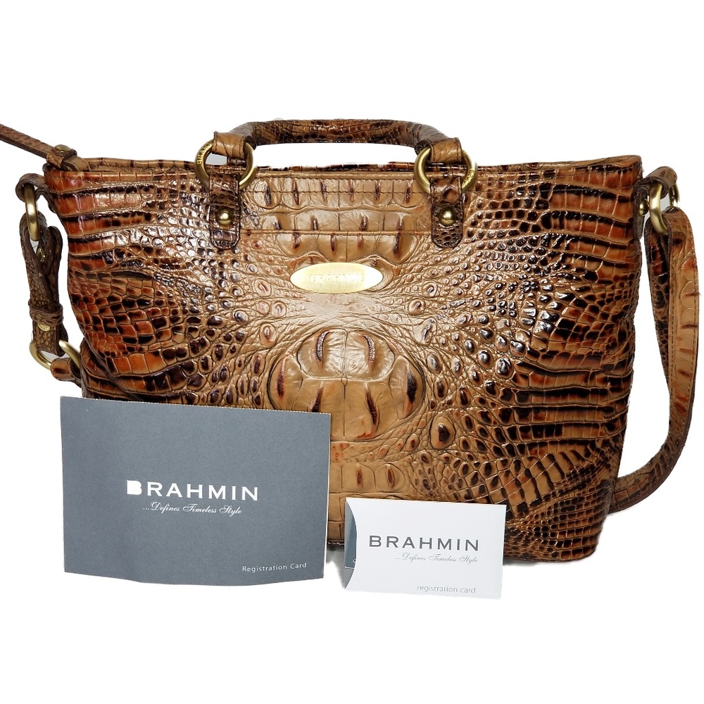 Genuine Croc Leather Brahmin Handbag